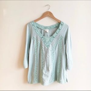 Anthropologie Meadow Rue crochet top